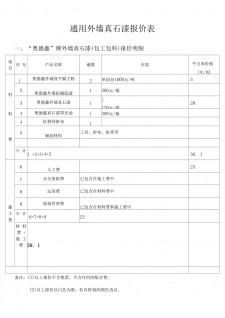 道桥防水涂料报价清单	(道桥专用防水涂料执行标准)