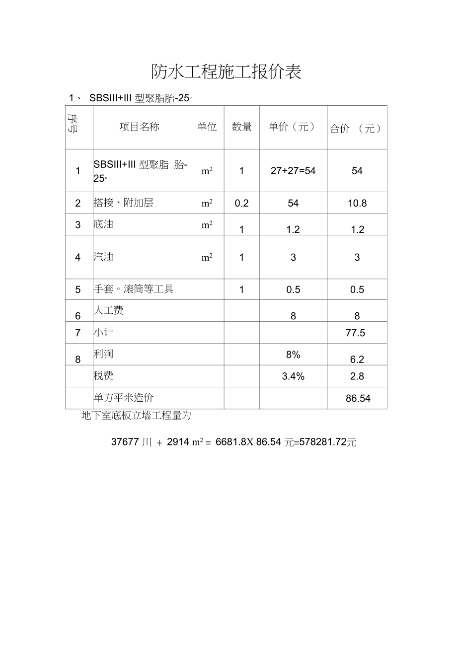 建筑用防水涂料价格(建筑用防水涂料价格多少)